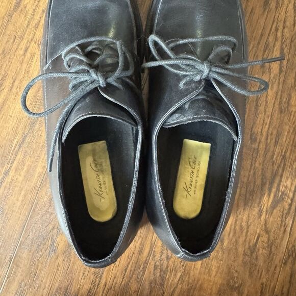 Kenneth Cole Men’s Leather Oxford Dress Shoes Black Square Toe Size 13M - Picture 7 of 10